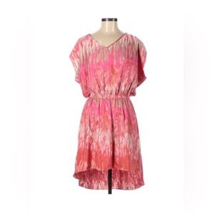 🌷💐 Express High Low Dress | Pink Orange | V Neck